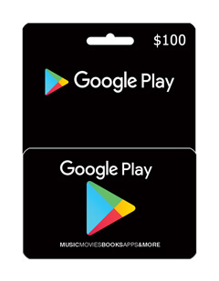 گیفت کارت 100 دلاری گوگل پلی