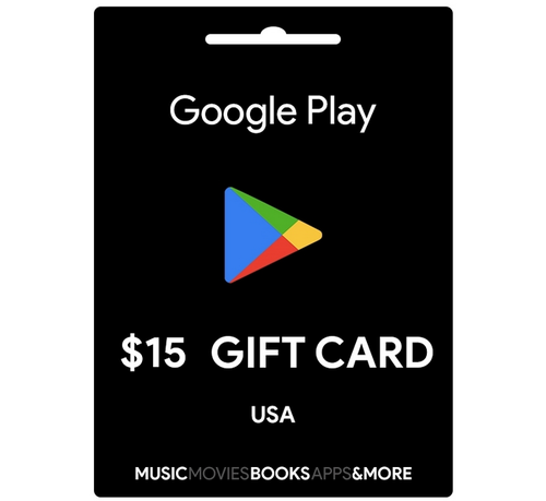گیفت کارت 15 دلاری گوگل