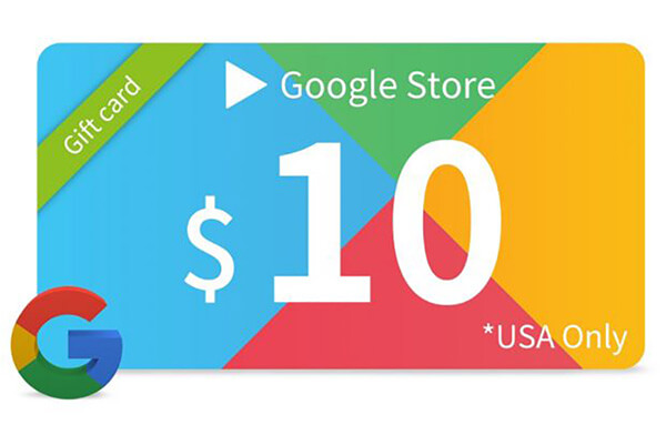 گیفت کارت ده دلاری گوگل پلی