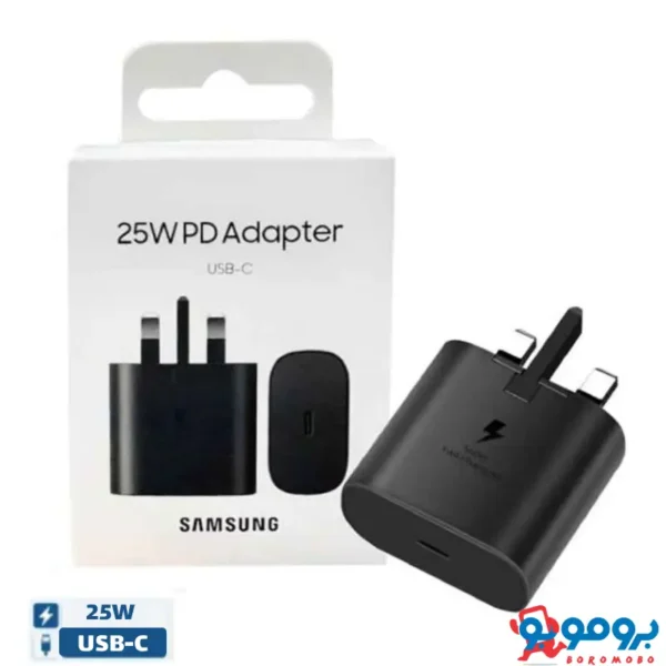 شارژر دیواری 25 وات سامسونگ مدل 25W EP-TA800 | گارانتی مادام العمر شرکتی | سوپر فست شارژ | اصل ویتنام |سه پین