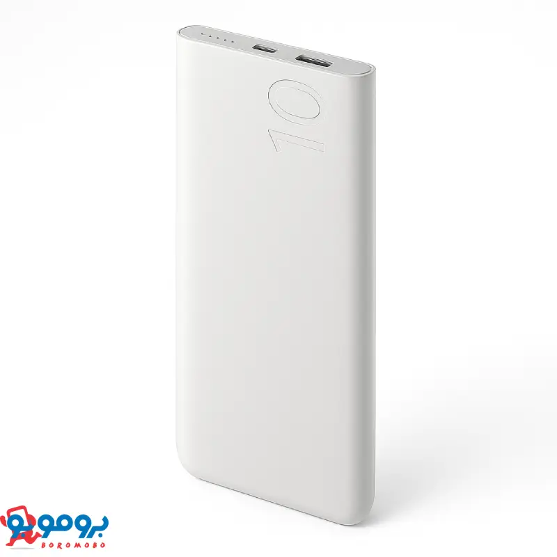پاوربانک سامسونگ مدل EB-P3400 ظرفیت 10000 میلی آمپر ساعت رنگ بژ با طراحی مدرن و سطح فلزی مات