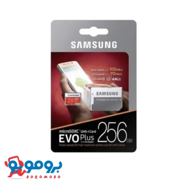 کارت حافظه microSDXC سامسونگ مدل EVO Plus کلاس 10 استاندارد UHS-I U3 سرعت 180MBps | ظرفیت 256 گیگابایت
