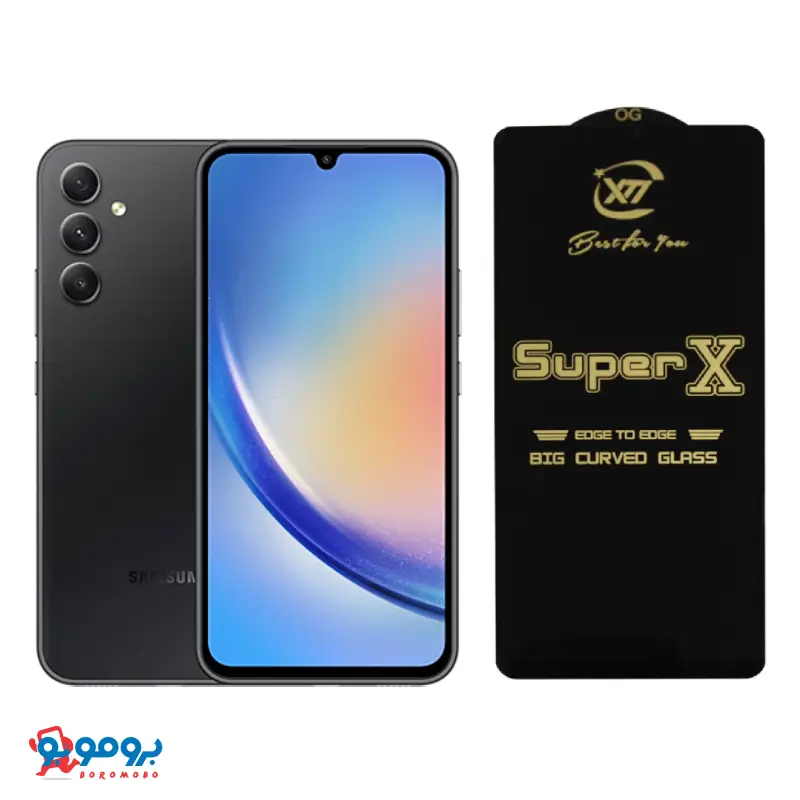 محافظ صفحه نمایش Super x برای سامسونگ A34- گلس حرارتی مقاوم و شفاف