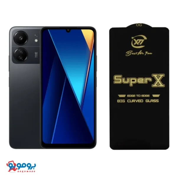 محافظ صفحه نمایش Super x برای شیائومی POCO C65- گلس حرارتی مقاوم و شفاف