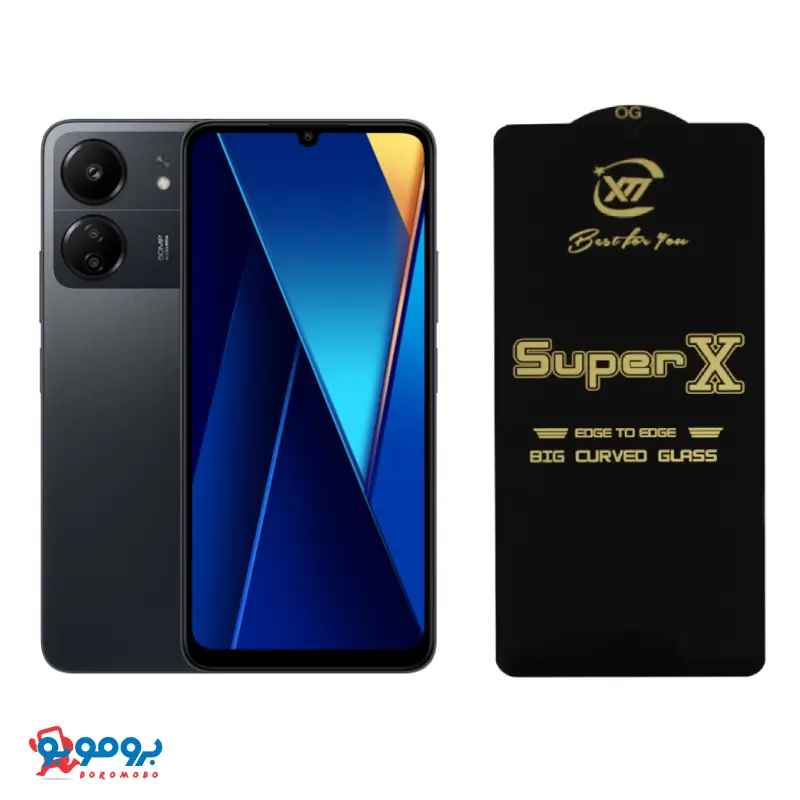 محافظ صفحه نمایش Super x برای شیائومی POCO C65- گلس حرارتی مقاوم و شفاف