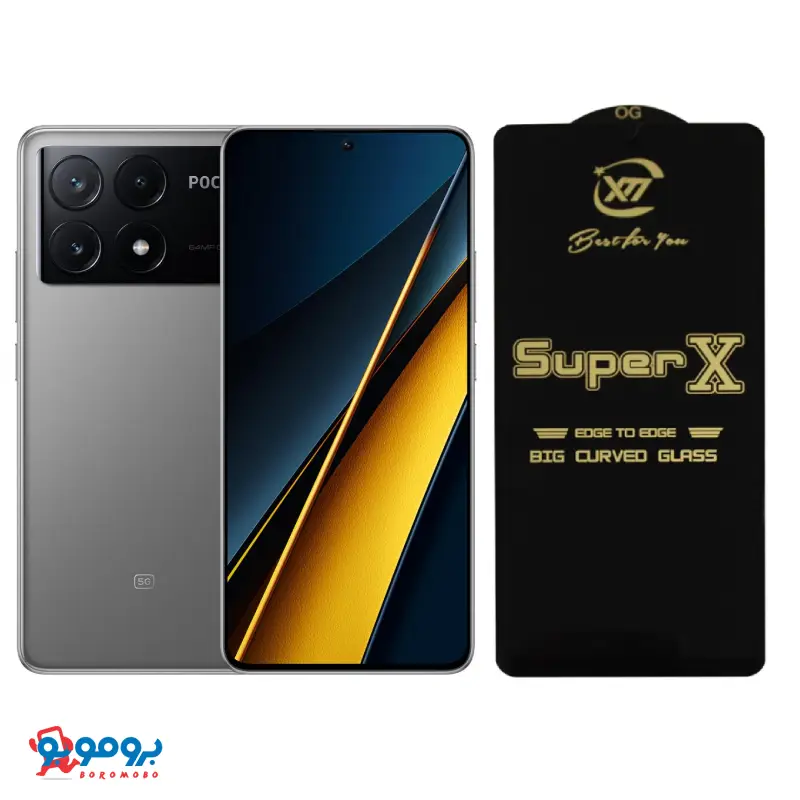 محافظ صفحه نمایش Super x برای شیائومی POCO X6- گلس حرارتی مقاوم و شفاف