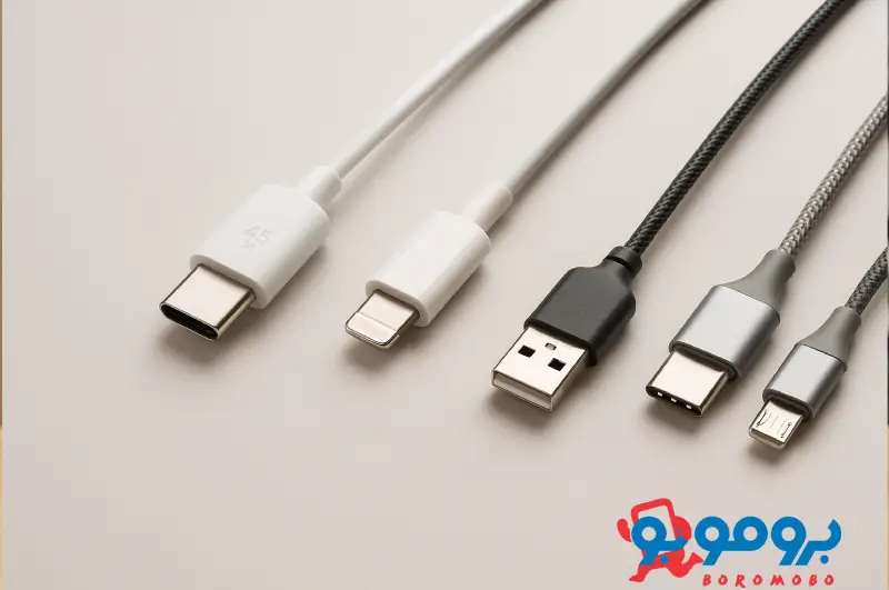 خرید عمده کابل شارژر موبایل شامل Type-C، Lightning اپل، Micro USB و کابل سهکاره 3in1
