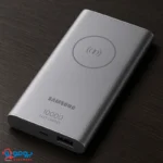 پاوربانک سامسونگ EB-U1200 ظرفیت 10000 میلی آمپر ساعت با قابلیت شارژ بی‌سیم و طراحی شیک نقره‌ای