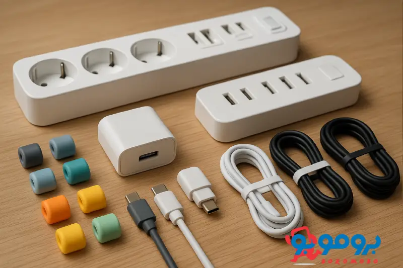 ترکیب پیشنهادی خرید عمده محافظ شارژر: ۴۰٪ محافظ پریز/پاوراستریپ، ۳۰٪ محافظ USB/Type-C، ۳۰٪ محافظ کابل، قابل تنظیم بر اساس شهر و مشتری