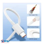 شارژر دیواری 120 وات شیائومی | دو پین به همراه کابل USB-C-2