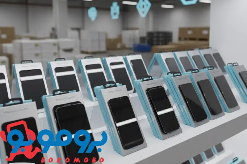 تصویر بسته‌بندی انواع گلس موبایل با کیفیت بالا برای خرید عمده گلس با قیمت مناسب و سود فروشگاهی عالی