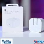 شارژر اورجینال اپل 40W Dynamic Power Adapter با توان ۶۰ وات و فناوری USB Power Delivery، مناسب برای فروش عمده کابل شارژ USB